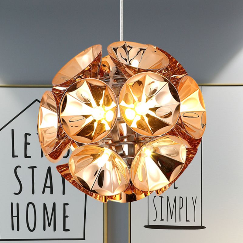 Kugelanhänger Leuchte Modernismus Metall Chrom/Gold LED Hanging Deckenlicht in Weiß/warm, 7 "/11" Dia