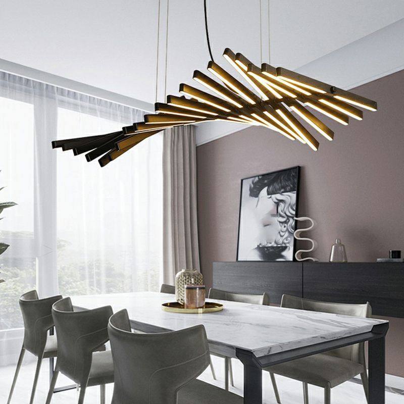 Nordic LED Island Lighting Fixture Creative Metal Pendant Light for Dining Room