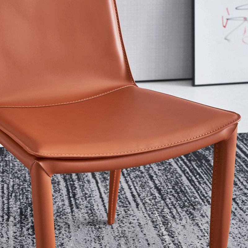 Contemporary Dining Metal Chair Armless Side Chairs for Kitchen