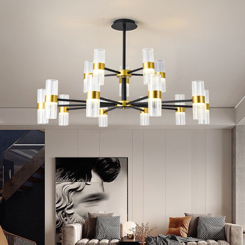 Starburst Chandelier Lighting Fixture Simple LED Metal Ceiling Chandelier for Living Room