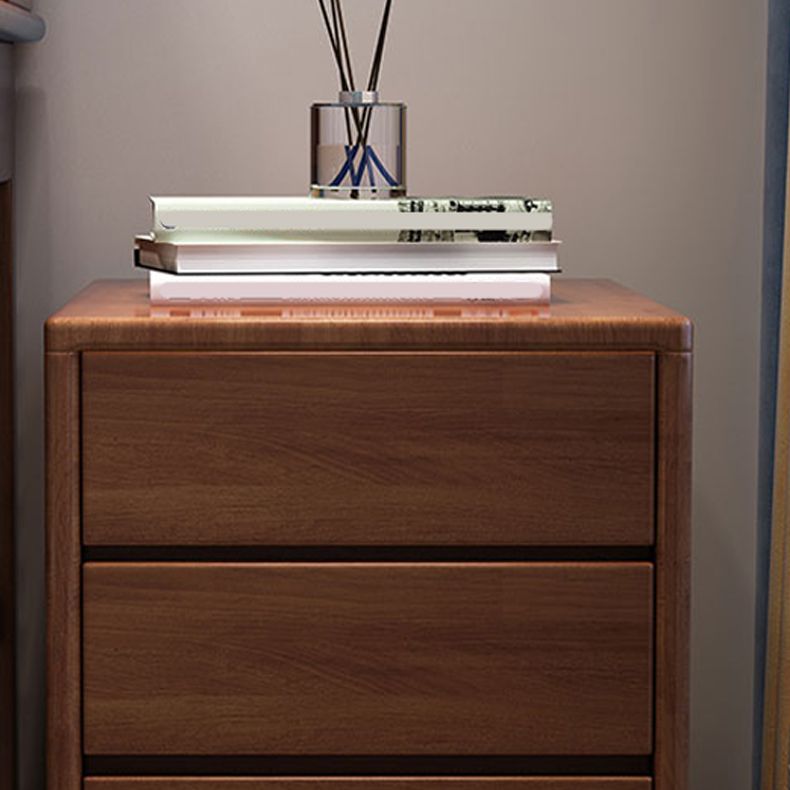 Solid Wood Bedside Cabinet Modern Minimalist Bedside Table with Drawers
