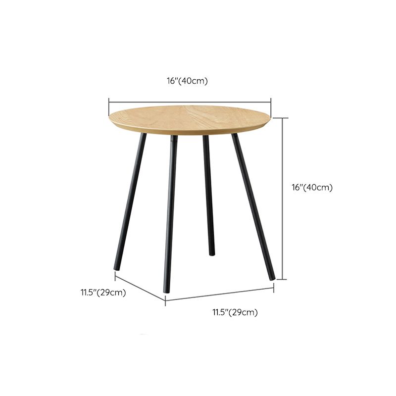 15" Wide Contemporary Corner Table Wood 4 Legs Accent Side Table