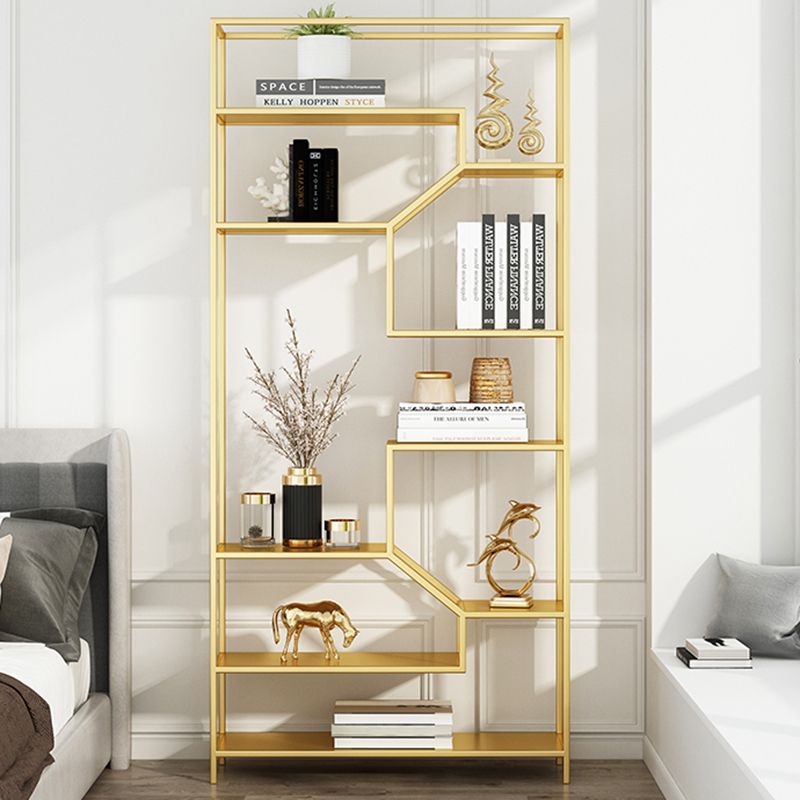 Modern Bookshelf Open Back Standard Metal Bookcase for Study Room