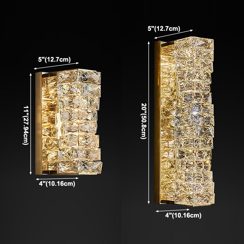 Luz de pared de la pared de cristal posmoderna apliques de pared led geométrica para sala de estar