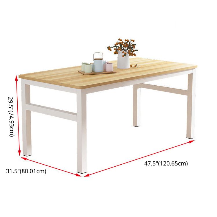Modern Kitchen Dining Room Set with Wood Top and Double Pedestal Base Furniture for Home Use