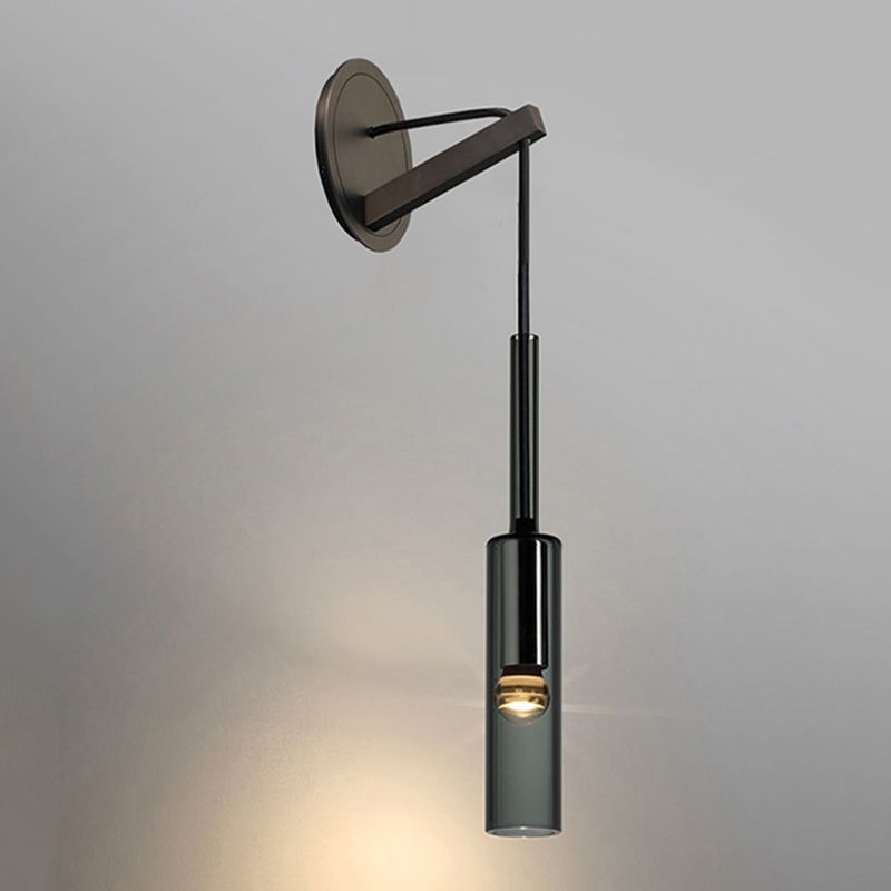 Modern Crystal Shade Wall Lighting Fixtures 1-Light Wall Lamp for Dining Room