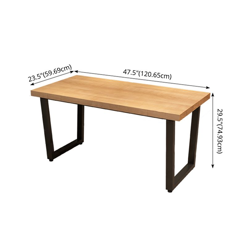 Rectangle Industrial Solid Wood Dining Room Set Double Pedestal Table Dining Table Sets