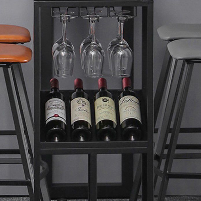 Industrial Style Rectangle Bar Table 42-inch Height Iron Pedestal Bistro Table