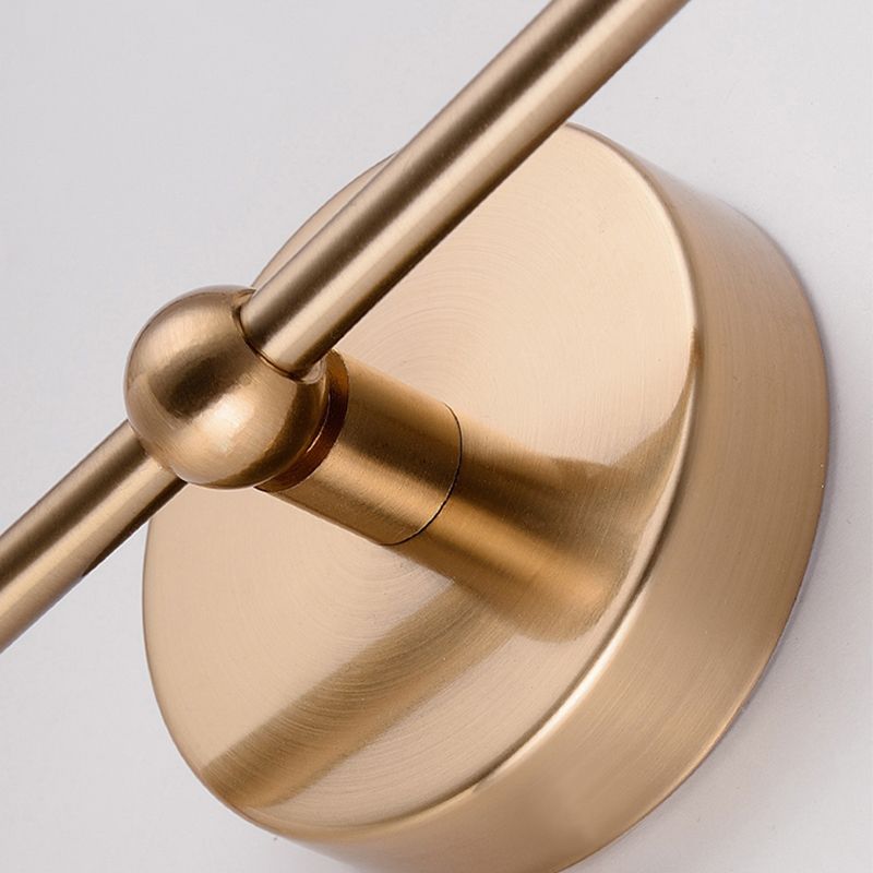 Glass Wall Lighting Contemporary 2 Lights Gold Sconce Lamp Fixture for Living Room