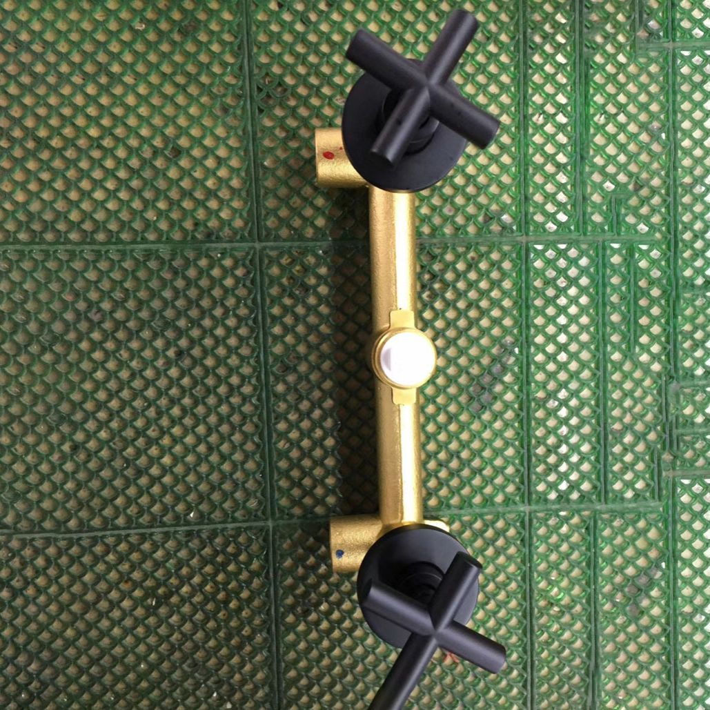 Glam Style Faucets Widespread Wall Mounted Bathroom Sink Faucet