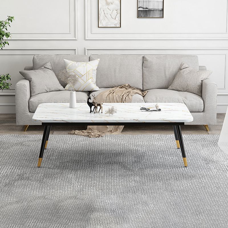 Four Legs Coffee Table Modern Minimalist Coffee Table for Living Room