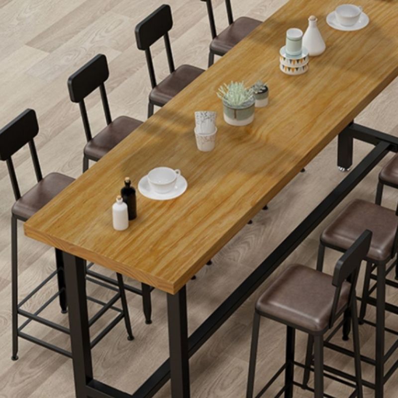 1/2/6/7/9/11 Pieces Table and Stool Set Rectangle Glam Solid Wood Counter Height Set
