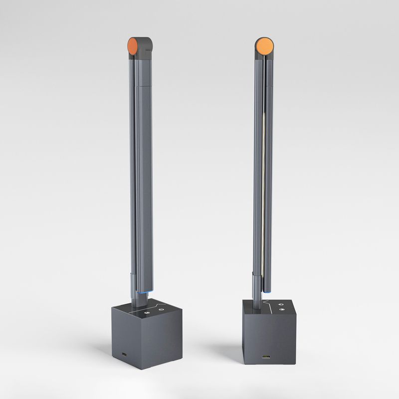 Lampada da tavolo da notte lineare stile moderno in metallo lampada da comodino singolo leggero in nero