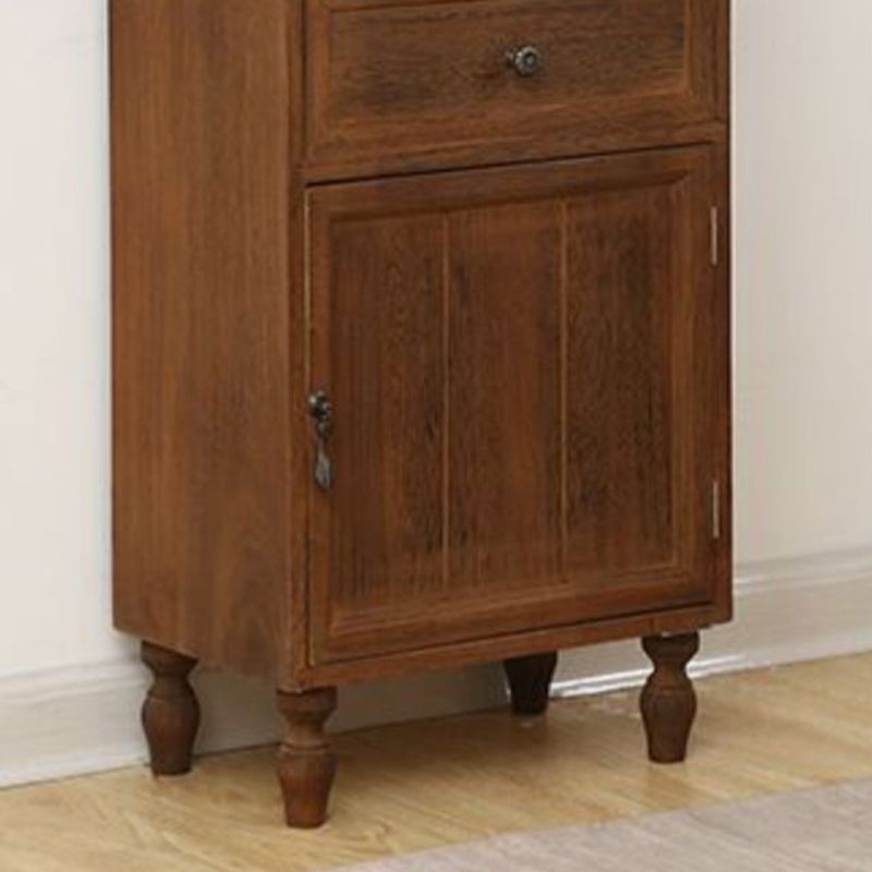 Industrial Bracket  Legs Accent Cabinet with Door and Drawers Storage Cabinet