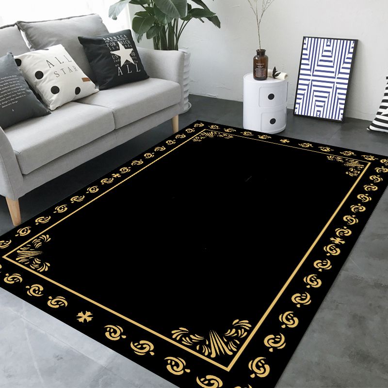 Gray Modern Rug Blending Circle Indoor Rug Stain Resistant Rug for Living Room