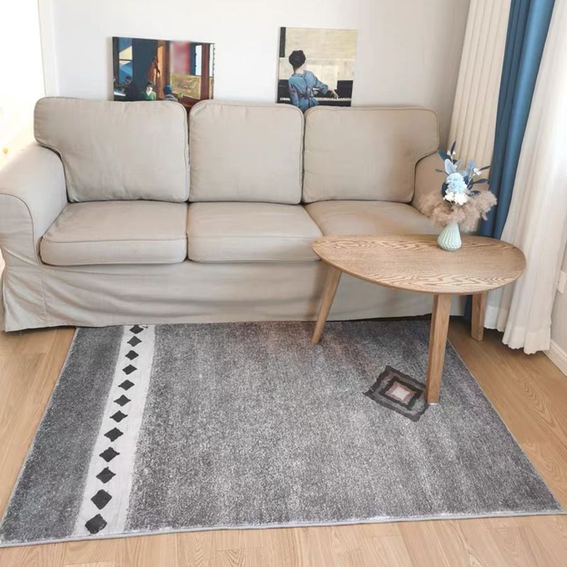 Modern Living Room Area Carpet Tribal Pattern Polyester Area Rug Easy Care Rug