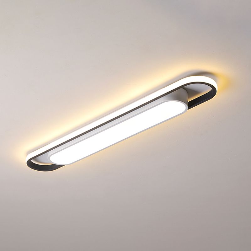 Modern Simple Flush Mount Ceiling Lamp Linear Flush Lamp for Living Room