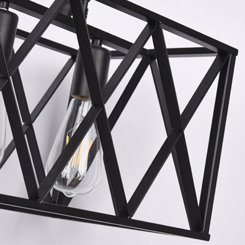 Industrial Island Pendant Lights Metal Multiple-Light Island Pendant Lighting