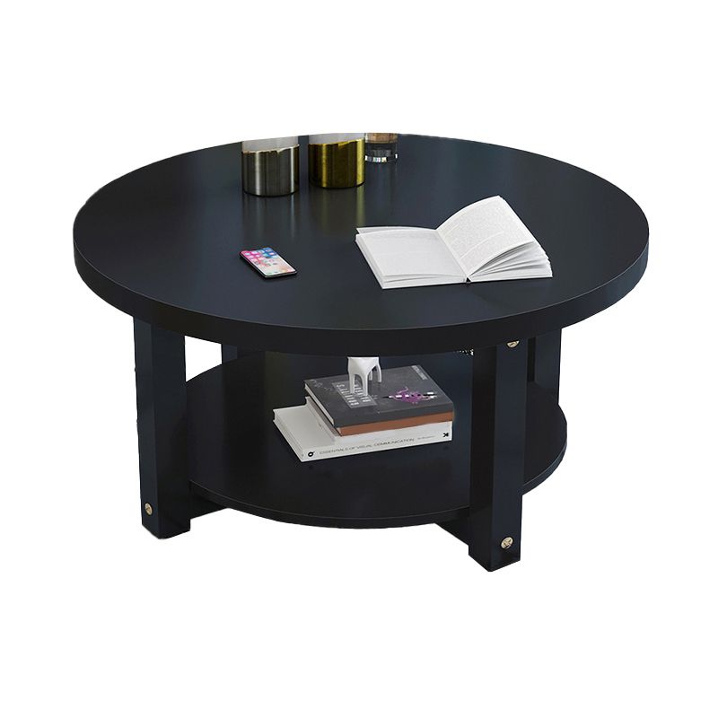 Wood Single Coffee Table No Distressing Coffee Table with Shelf