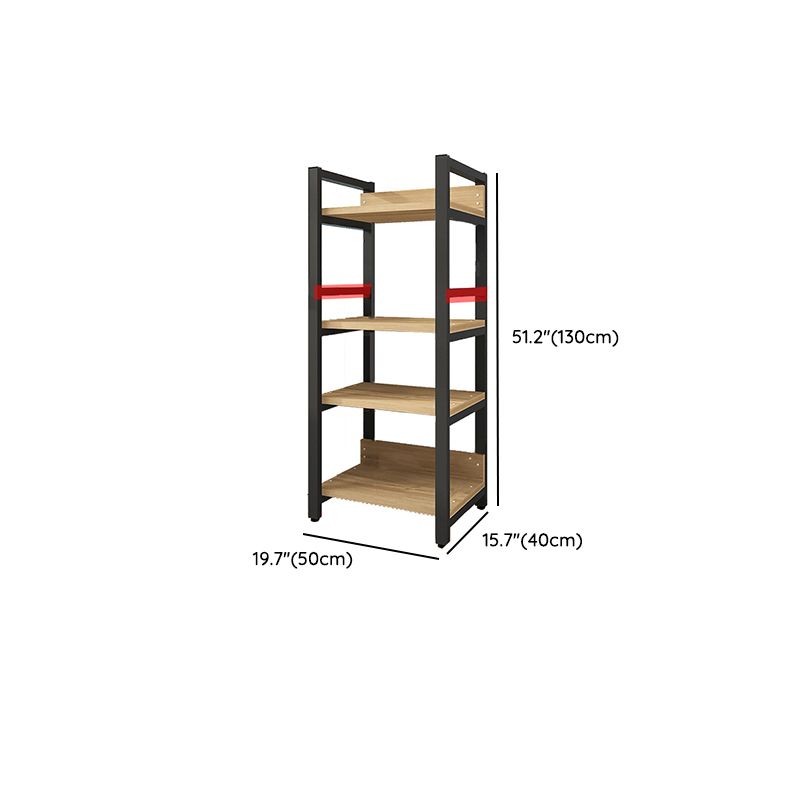 Scandinavian Open Back Bookcase with Shelves for Home Office