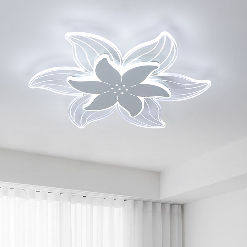 Starfish Acrylic Ceiling Flush Mount Modernist LED White Flushmount Lighting in Warm/White Light, 16.5"/20.5" W