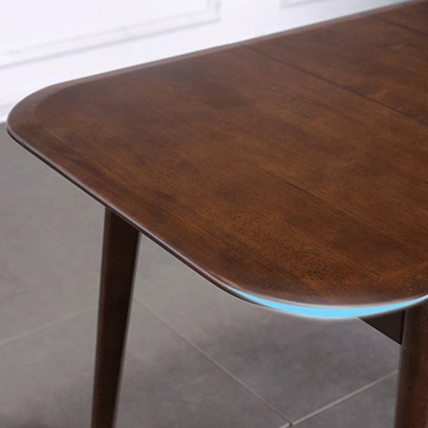 Minimalist Extendable Solid Wood Table Rectangle Shape Standard Dining Table for Kitchen
