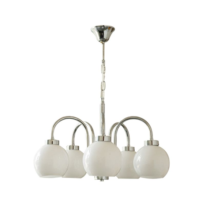 Modern Multi Head Glass Chandelier Light Fixtures Restaurant Hanging Chandelier