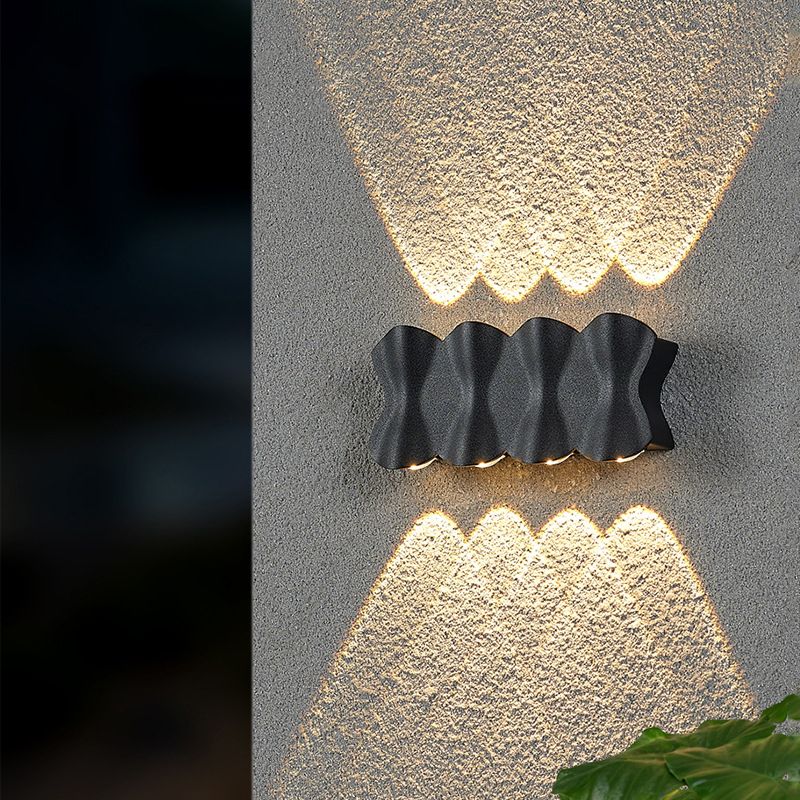 Dark Black Wall Flush Mount Aluminum LED Modernism Wall Light