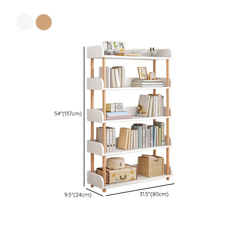 Contemporary Wood Bookcase Etagere Bookshelf for Home Office