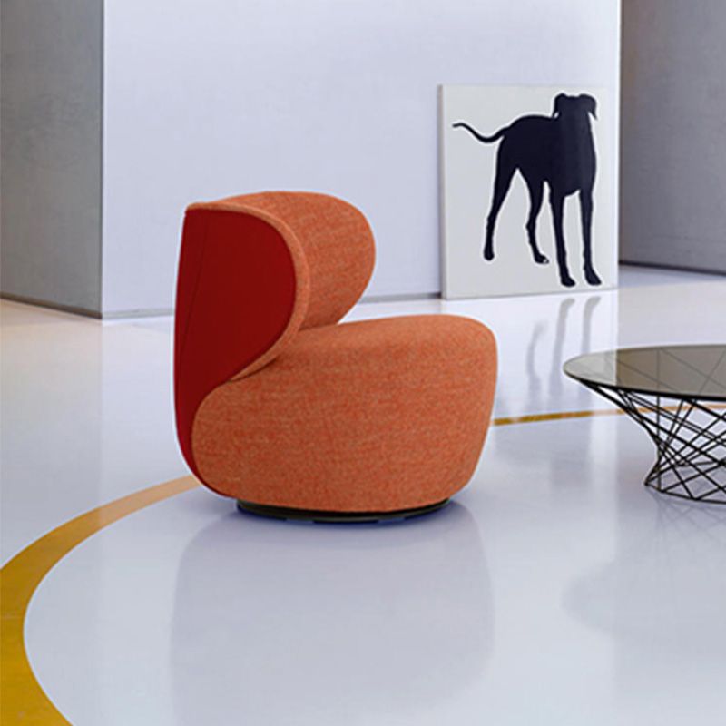 Bedroom Cotton Armless with Fabric Seat Fixed Back Accent Room Chair