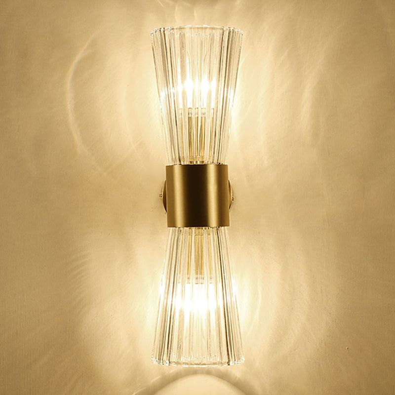 Crystal Funnel Wall Sconce Lights Modern Style 2 Lights Wall Mounted Lamps