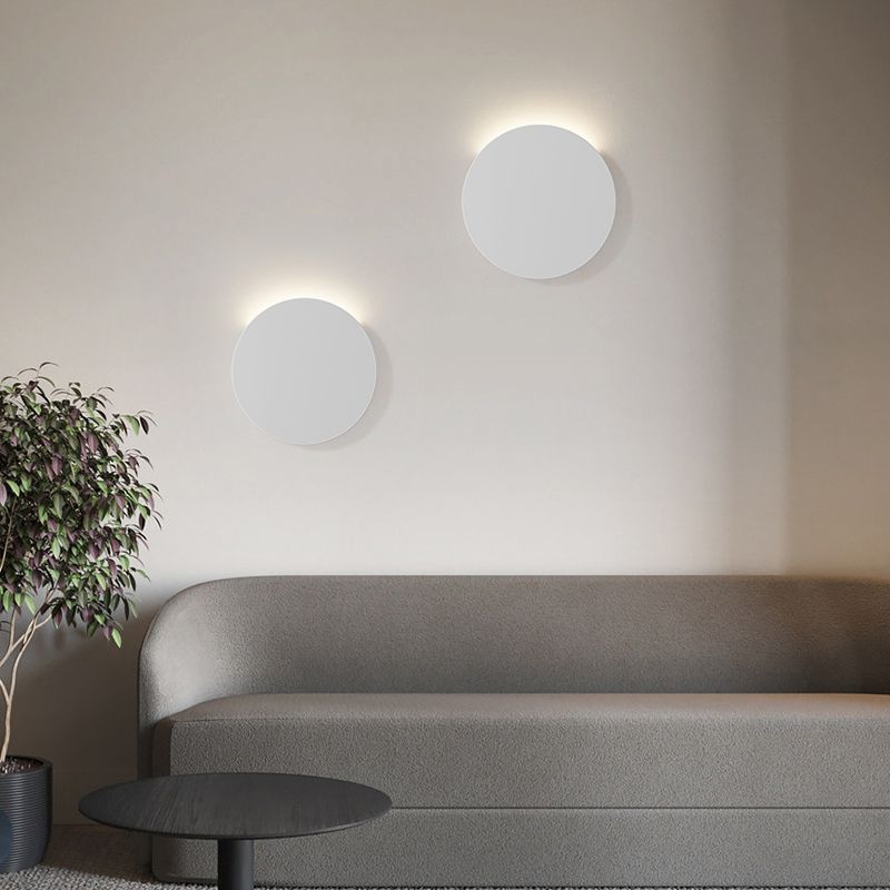1-Light LED Wall Mount Light Simple Wall Light with Iron Shade for Living Room