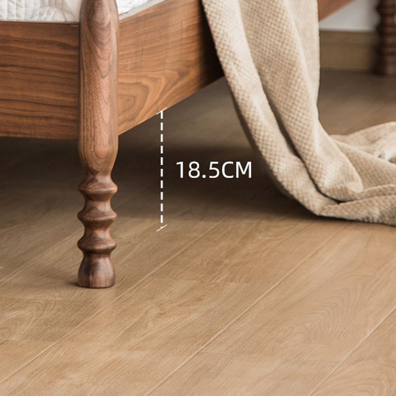 Solid Wood Headboard Poster Bed Walnut Bed Frame with Custom Legs