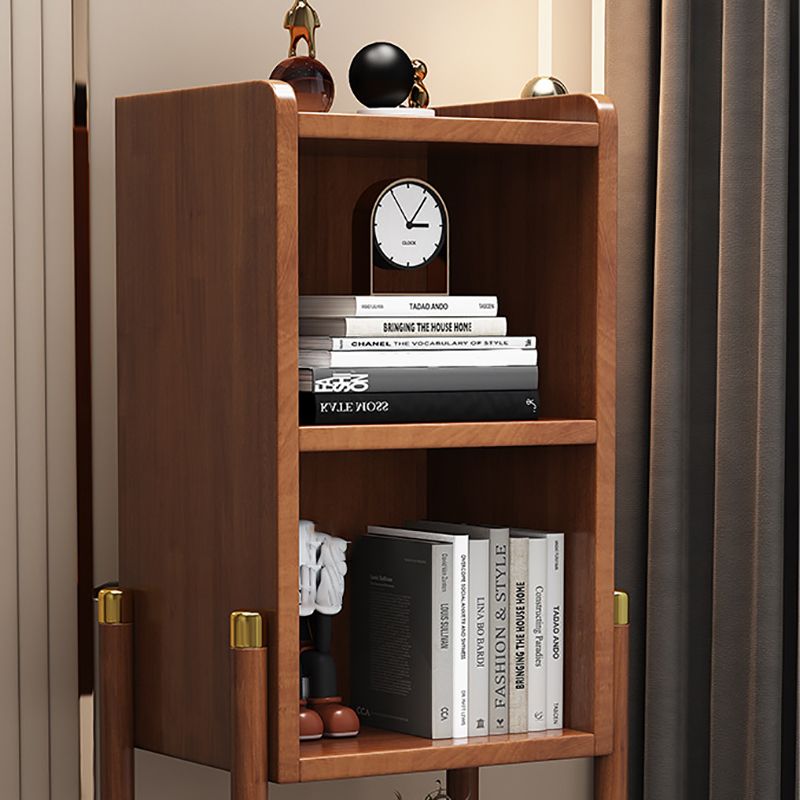 Standard Contemporary Bookcase Wooden Closed Back Bookshelf with Shelves
