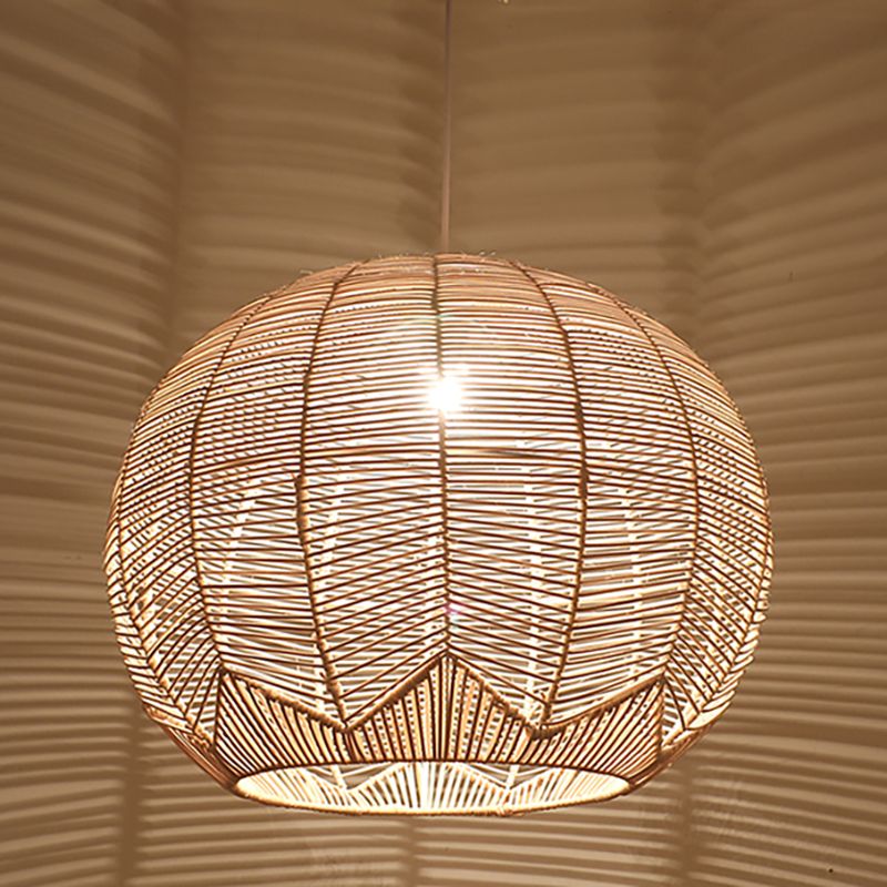 Luz de ratán contemporánea Domina de iluminación de cúpula de ratán para el comedor