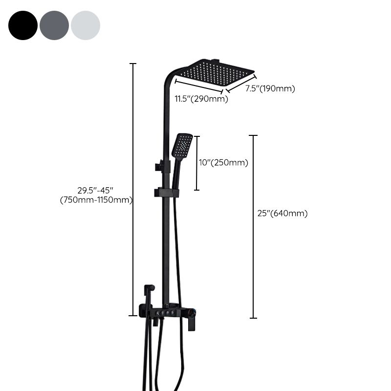 Adjustable Spray Pattern Shower Combo Metal Shower Faucet  Arm Shower Head