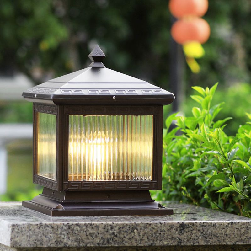 Contemporary Pillar Light Household LED Solar Lighting Fixture for Garden
