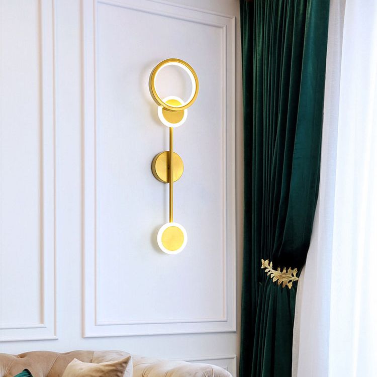 Lámparas de pared de luz de luz de 2 luces de media sombra contemporánea para sala de estar para sala de estar