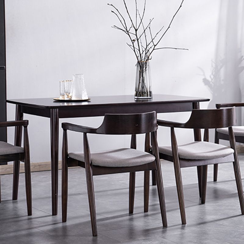 Chaise d'intérieur de style contemporain en bois massif, chaises latérales de salle à manger à dossier ouvert