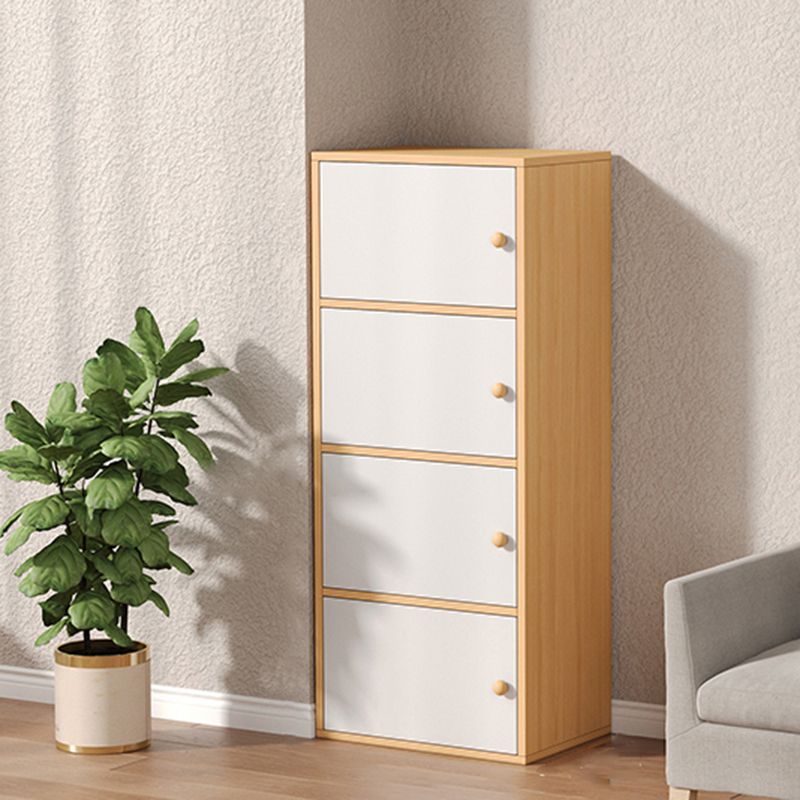 Modern Wooden Accent Cabinet Rectangle Storage Cabinet with Drawer