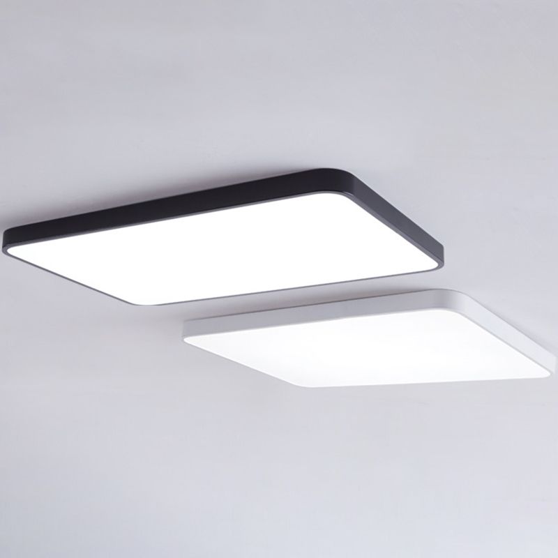 Simplicity Ultrathin Flush Ceiling Light Fixture Acrylic LED Conference Room Flushmount Lighting