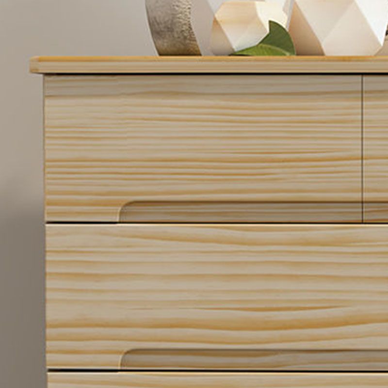 18" D Bedroom Wooden Storage Chest Dresser Modern Storage Chest for Bedside
