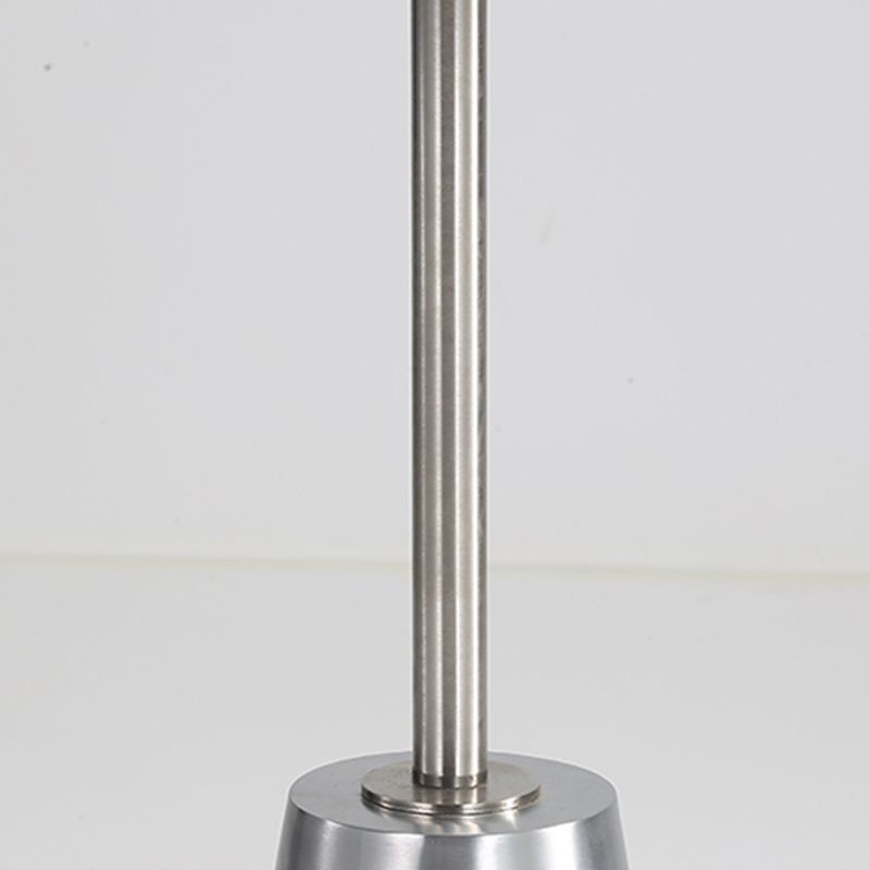 Contemporary Stainless Steel Round Side End Table with Metal Pedestal Leg