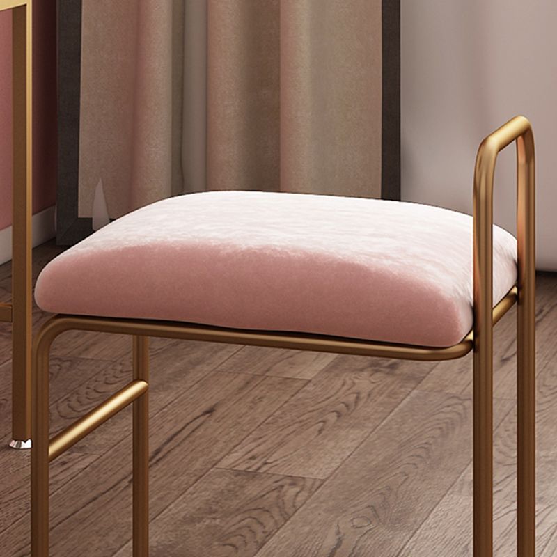 Silla de comedor de metal de estilo nórdico, silla de comedor individual sin brazos de terciopelo para uso doméstico