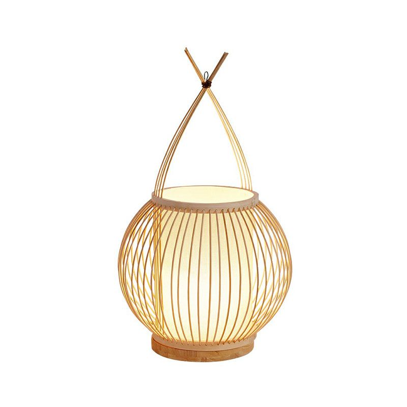 South-East Asia Basket Table Light Bamboo Single Restaurant Accordimento Accensione in legno