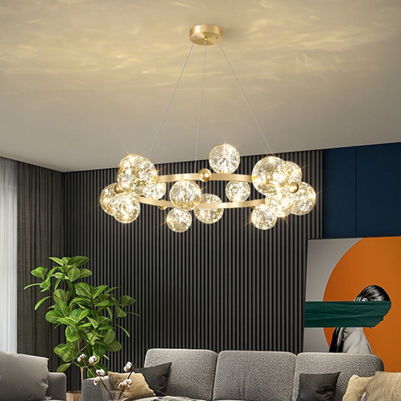 Modern Dining Room Lighting Globe-Shaped Pendant Lights Glass Pendant Chandelier