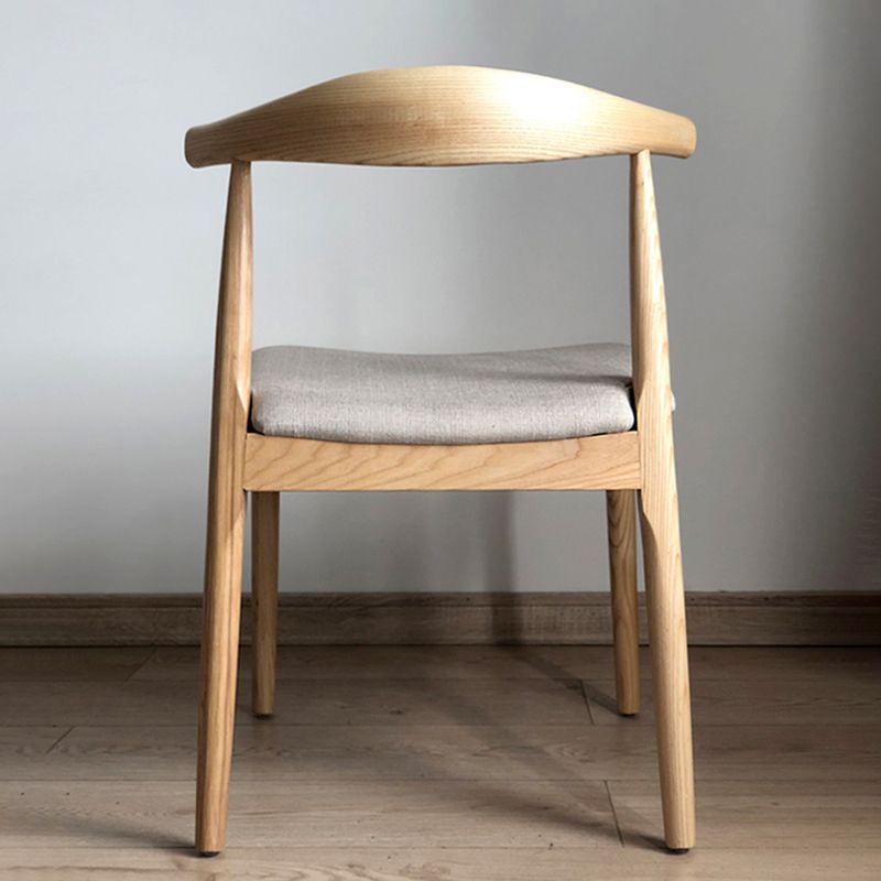 Sillas de comedor modernas de madera sin brazos, silla auxiliar de comedor con respaldo abierto (juego de 2)