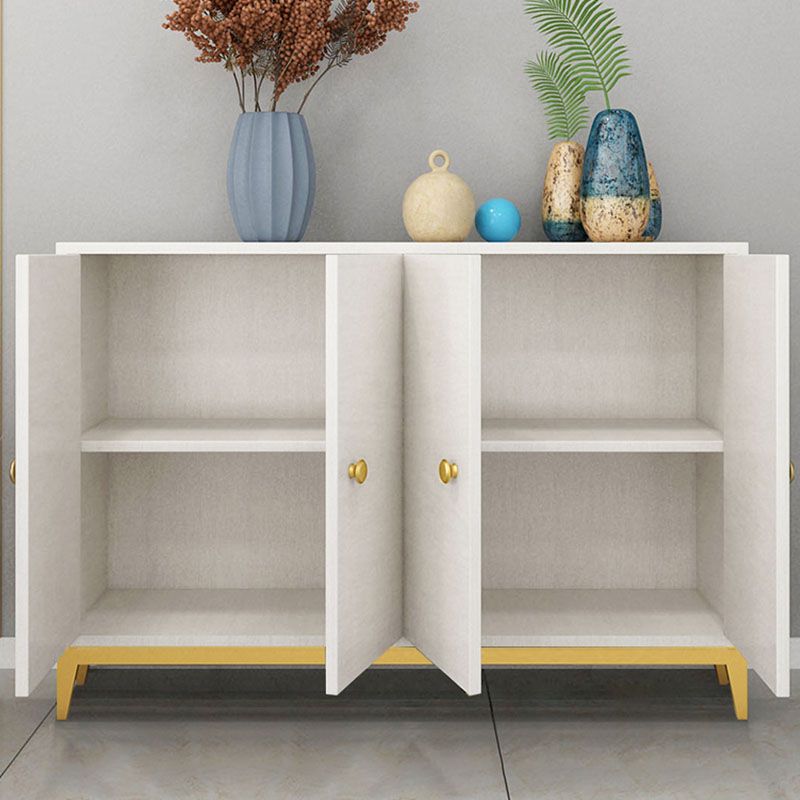 Modern Style Sideboard with 4-Door Credenza Cabinets for Dining Room