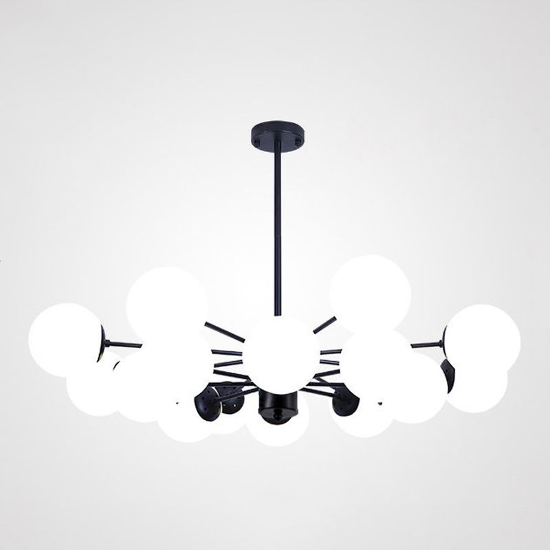 Globe Chandelier Light Fixture Modern Style Glass Pendant Lamp for Restaurant