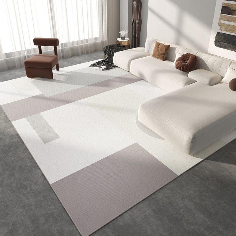 Orange einfacher Teppichblendstücke Teppich Fleckenfestem Teppich für Wohnkultur